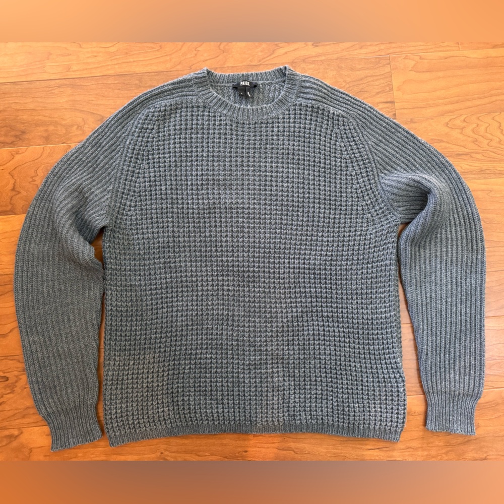 Paige Merino Wool Acrylic Blend Knit Gray Sweater